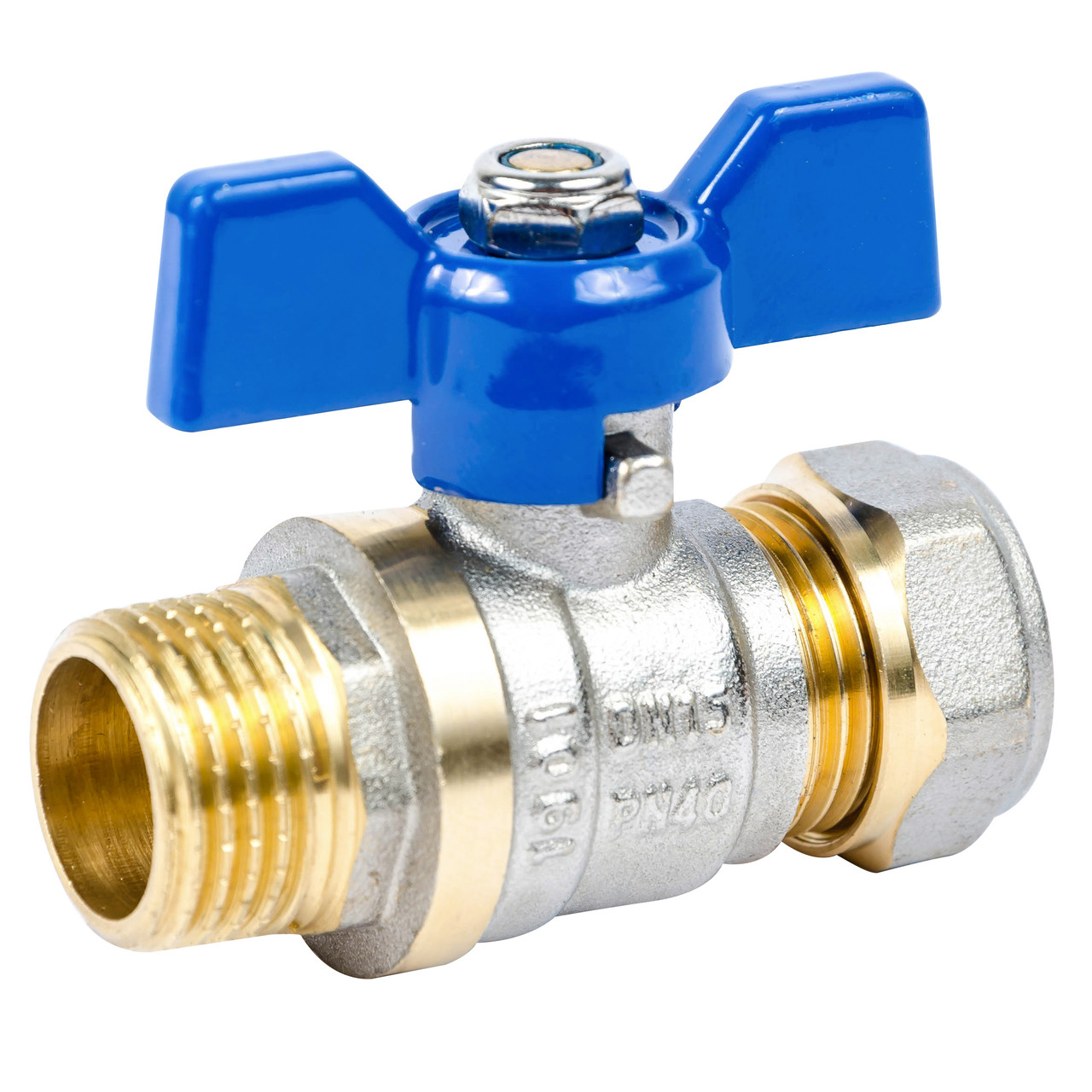 Кран для металопластикових труб Valve J.G. 16 х 1/2 дюйми зовнішнє різьблення посилений латунний