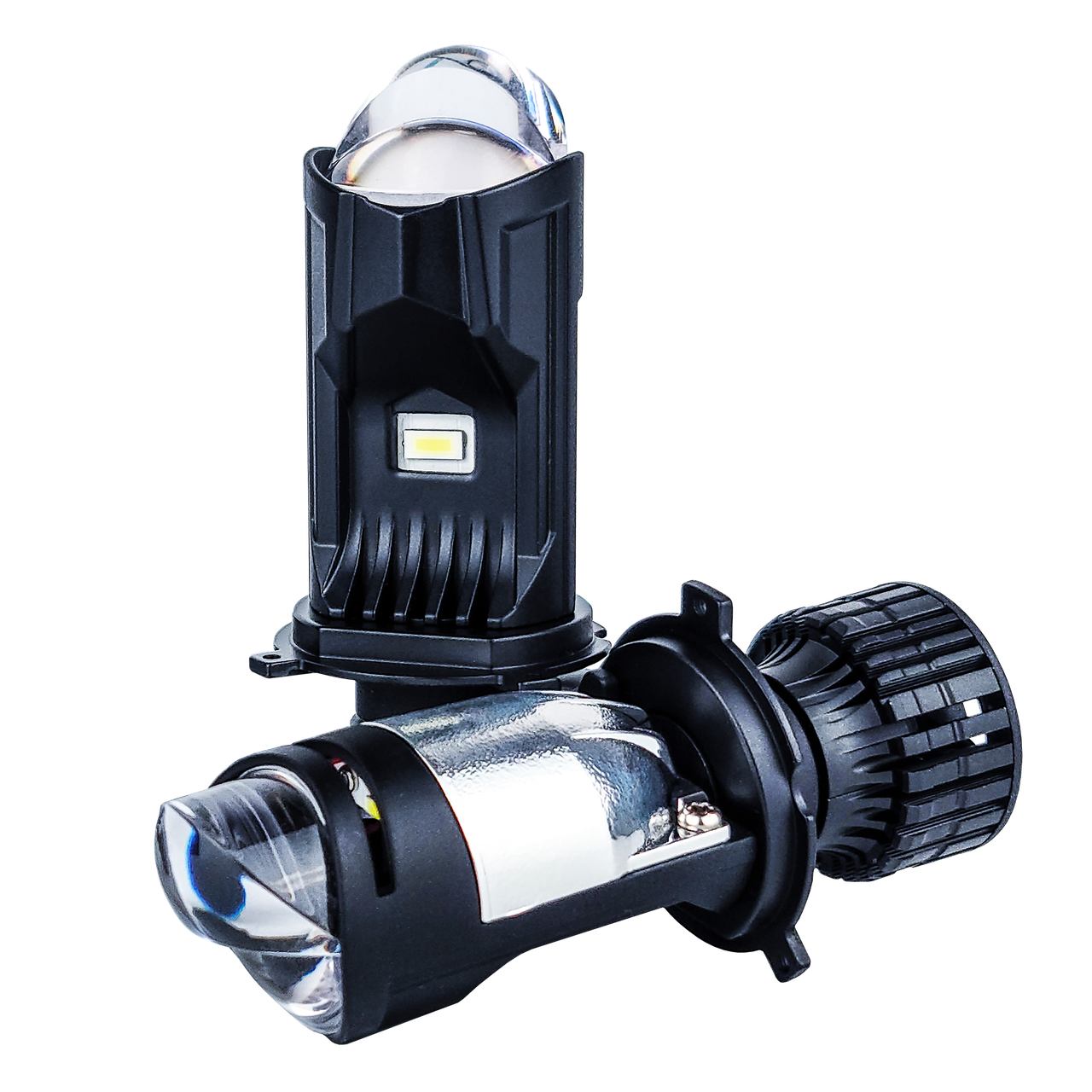 LED лампи автомобільні з лінзою DriveX LE-07 H4 H/L 6000K 55W 9-32V, фото 1