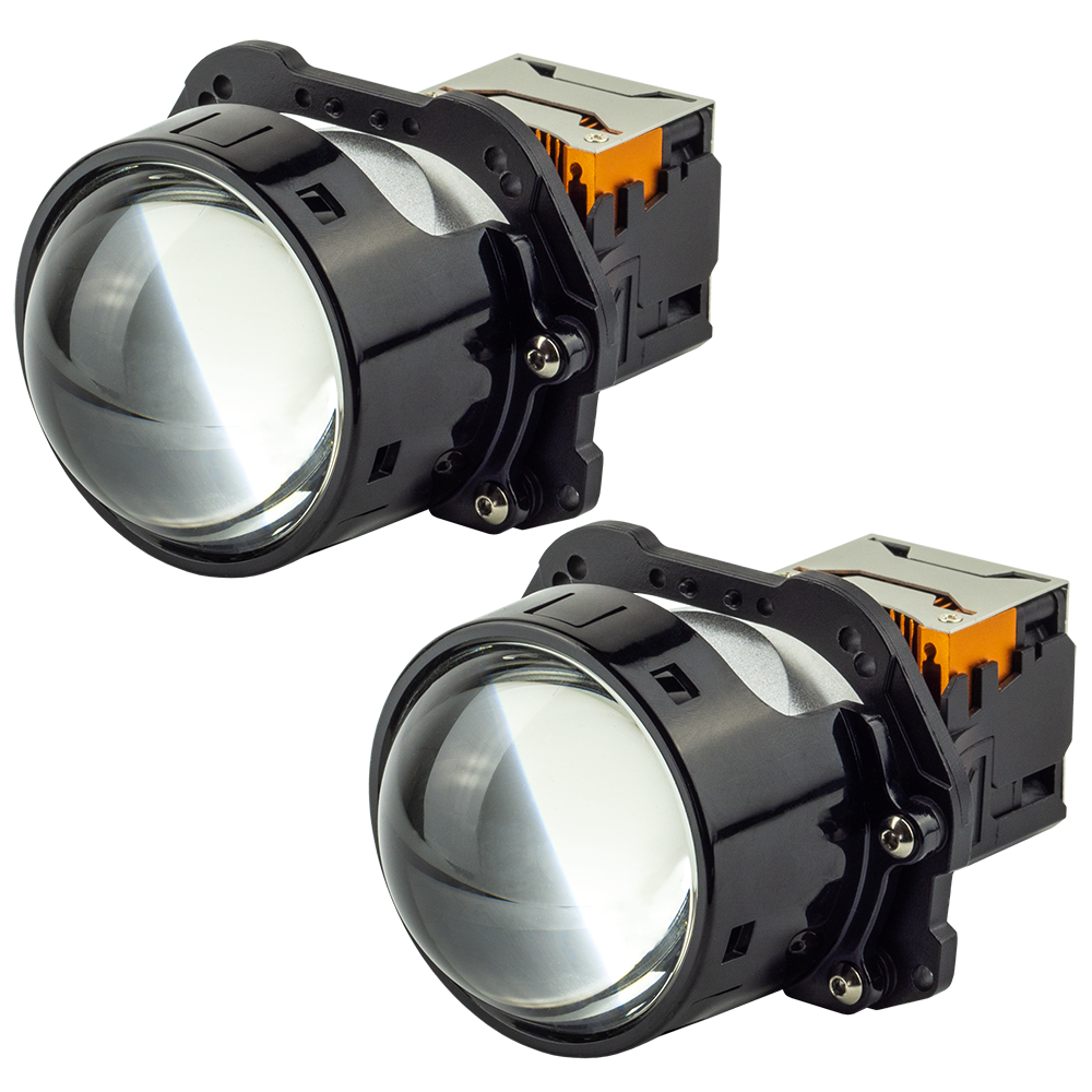 BiLED лінзи автомобільні DriveX BiLED Prisma 3.0" 56/62W 6K - модуль ближнього/дальнього світла