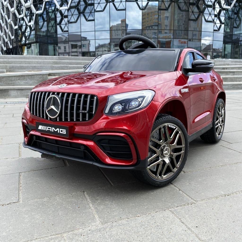 Дитячий електромобіль на акумуляторі Mercedes M 4140 на радіокеруванні для дітей 3-8 років червоний