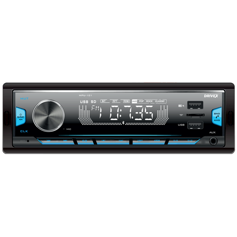 Автомагнітола 1-Din DriveX MPU-101 4х45Вт BT APP, фото 1