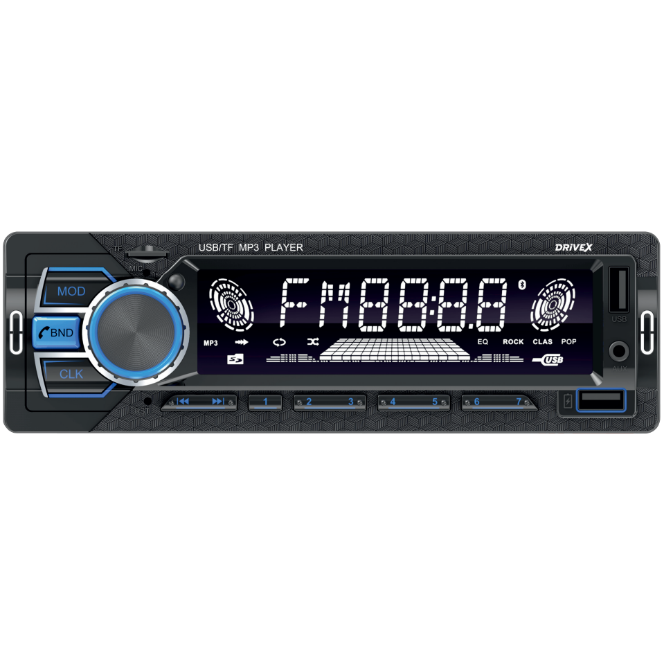 Автомагнітола 1-Din DriveX MPU-107 4х45Вт BT APP