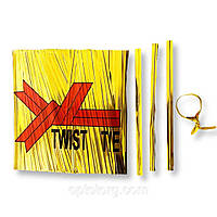 Скрутки зав'язки для пакетів фольговані 8 см 20шт, Арт.61789