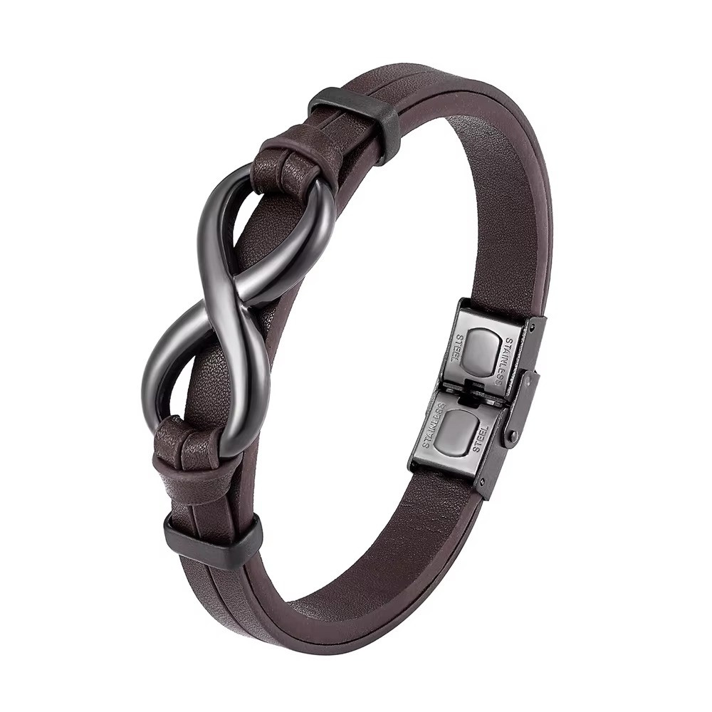 Браслет шкіряний "Infinity" Type I2 20 см Brown