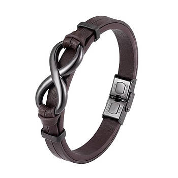 Браслет шкіряний "Infinity" Type I2 20 см Brown