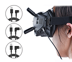 Кабель для передачі даних DJI Avata / DJI FPV / Goggles 2 / V2 100 см (Type-C - Lightning), фото 4