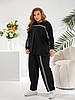 Р-ри 60-70 Трикотажний жіночий спортивний костюм великого розміру, фото 2