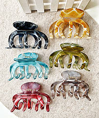 Крабі для волосся гуртом пластикові 10*5.5 см 12 шт/уп