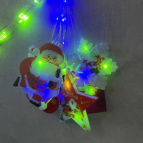 Гірлянда-штора "Щасливого Різдва", 110 LED, різнокольорова, від електромережі ELISEY