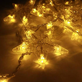 Гірлянда-штора "Зіроньки", 140 LED, жовта, від електромережі ELISEY