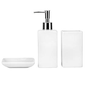 Набір для ванної кімнати "Сніжна чистота", білий, 18 см ELISEY