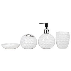 Набір для ванної кімнати "Перлинний дотик", білий, 15 см ELISEY