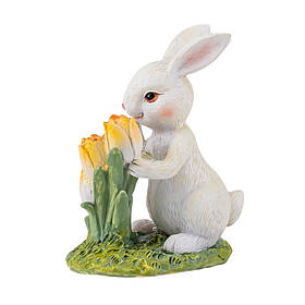 Статуетка "Кролик з тюльпанами", 11 см ELISEY