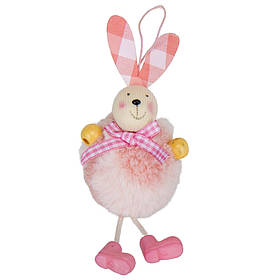 Підвісна фігурка "Кролиця", рожева, 15,5 см ELISEY