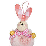 Підвісна фігурка "Кролиця", рожева, 15,5 см ELISEY, фото 2