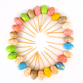 Набір великодніх шпажок "Крашанки", 7 см ELISEY