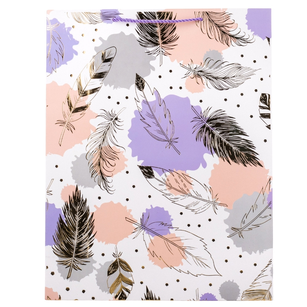 Подарунковий пакет "Золоте перо", 31*40 см ELISEY, фото 1