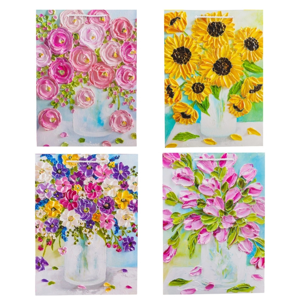 Подарунковий пакет "Квітковий етюд", 30*41,5 см * Рандомний вибір дизайну ELISEY, фото 1