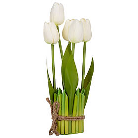 Букет тюльпанів "Рапсодія", кремовий, 25,5 см ELISEY