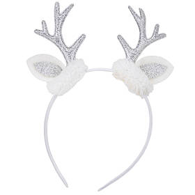 Новорічний обідок "Сріблясті ріжки", 22 см ELISEY