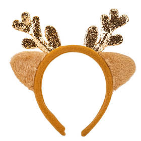 Новорічний обідок "Блискучі ріжки", 19 см * Рандомний вибір дизайну ELISEY