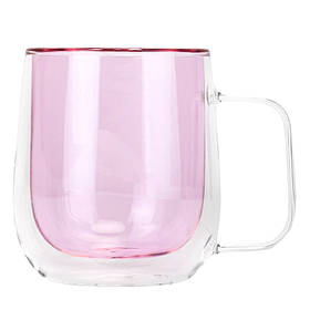 Склянка з подвійними стінками та ручкою "Веселка", 250 мл * Рандомний вибір дизайну ELISEY