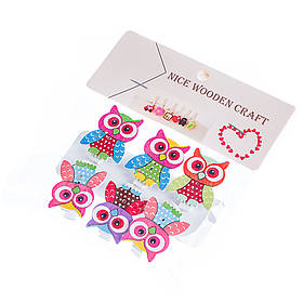 Набір прищіпок "Совоньки" (6 шт.) ELISEY