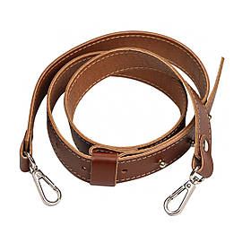 Ремінь плечовий на рідкладі з кобурними гвинтами (110*3 см), колір Коньячний