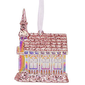Ялинкова іграшка "Рожевий замок", 10 см ELISEY