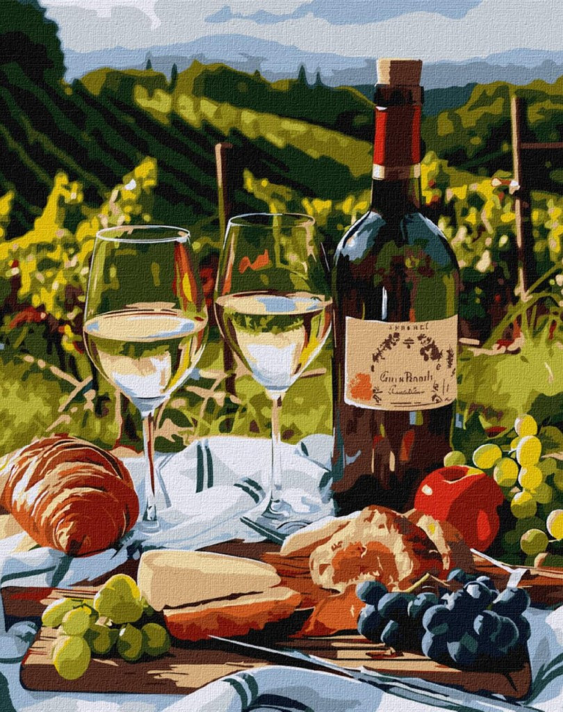 Картина за номерами Натюрморт. Сніданок у горах 40*50 см Ідейка KHO 5697, фото 1