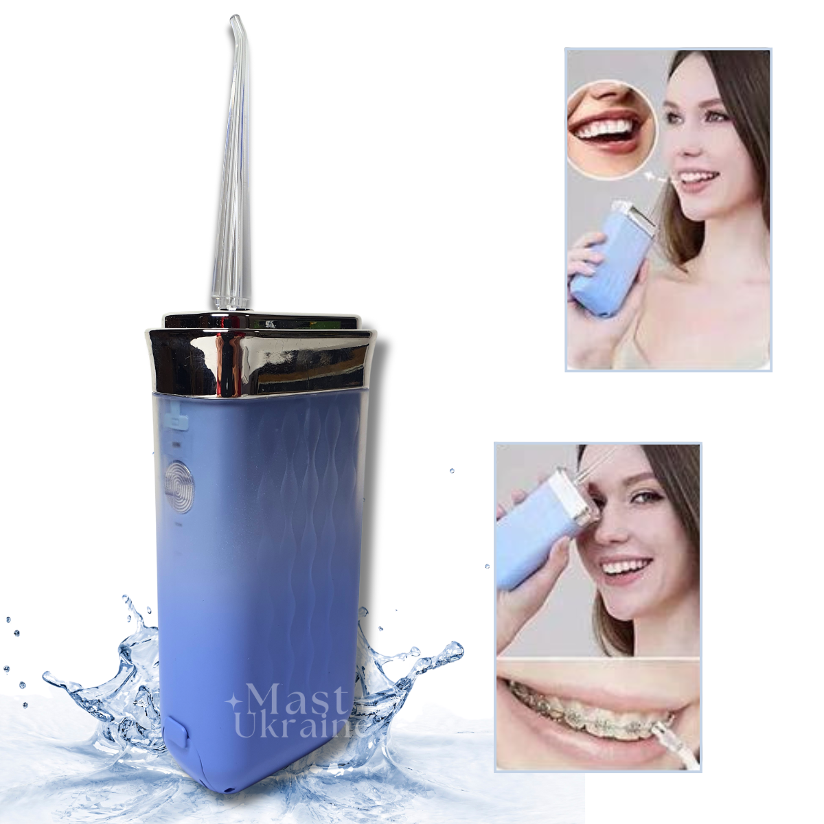 Портативний бездротовий іригатор для ротової порожнини 220 мл, переносний іригатор Блакитний LY-314-Blue, фото 1