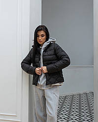 Весняна куртка чорна біопух