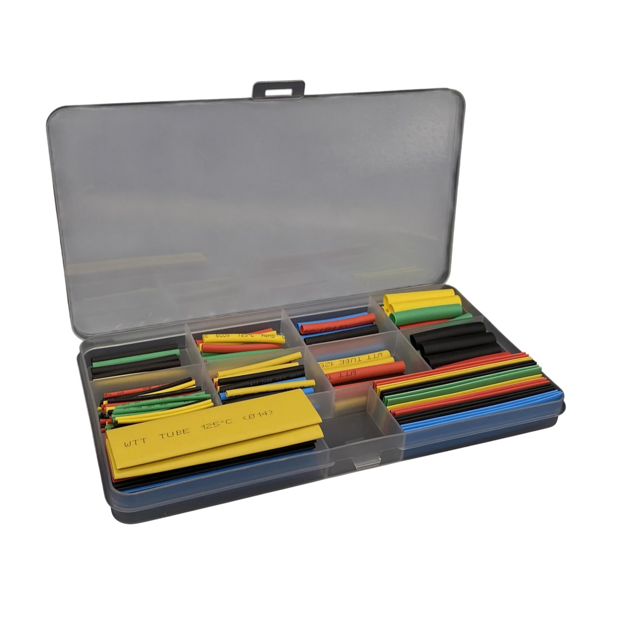 Набір термозбіжних трубок діаметр 1-14мм, довжина 40мм, 164шт в боксі