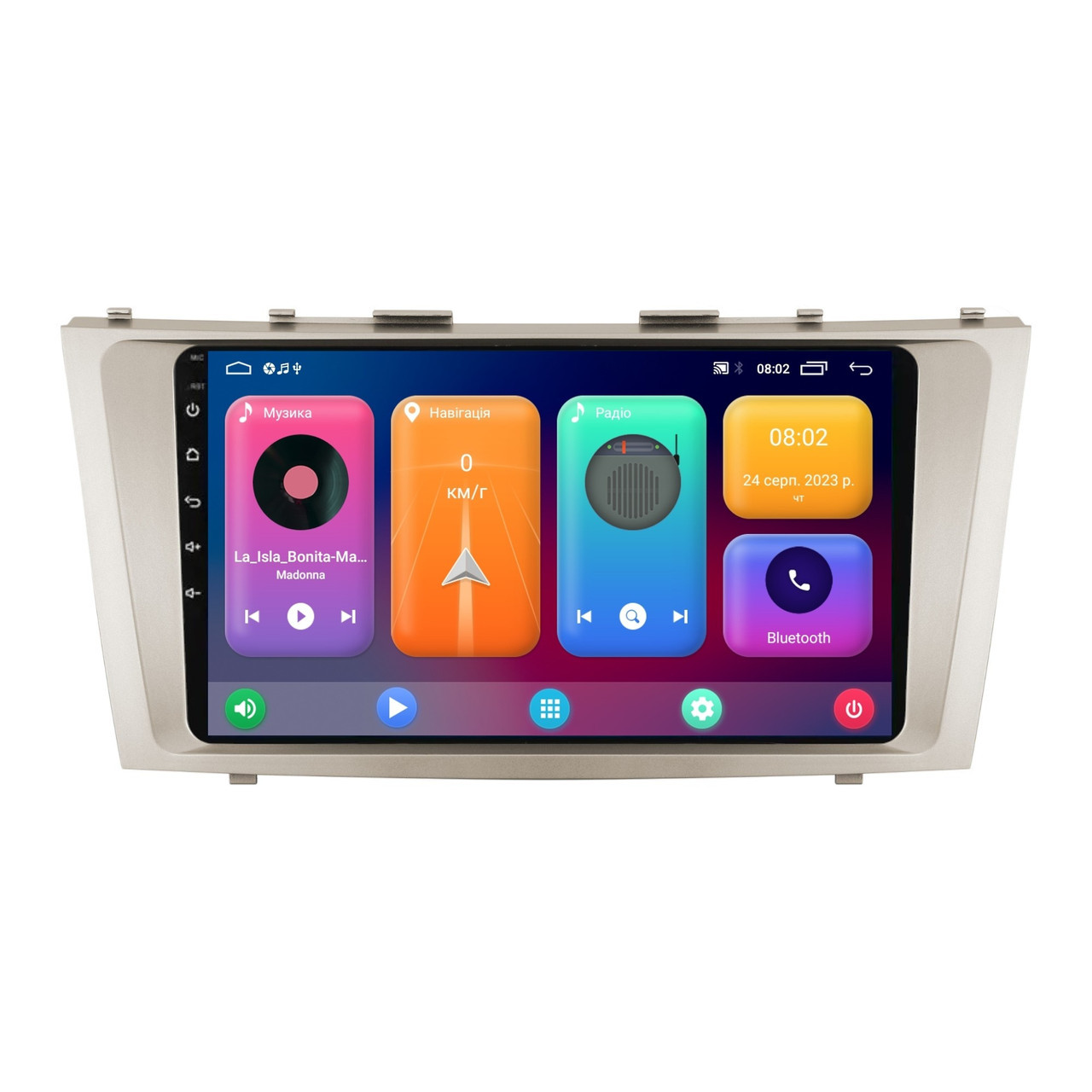 Штатна магнітола серії Cyclone C9 CPL під Toyota Camry 6 XV 40 50 2006-2011 (F1) (W1) 9 дюймів, фото 1