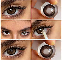 Цветные контактные линзы карие Caramel Comics Brown