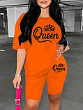 Жіночий літній костюм футболка і велосипедки Queen, фото 4