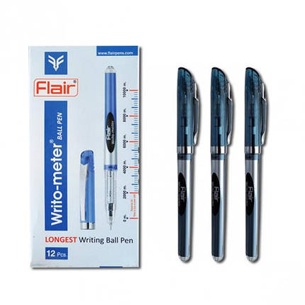 Ручка кулькова Flair "Sporty Writo meter" 12,5 км синя KNZ, фото 1