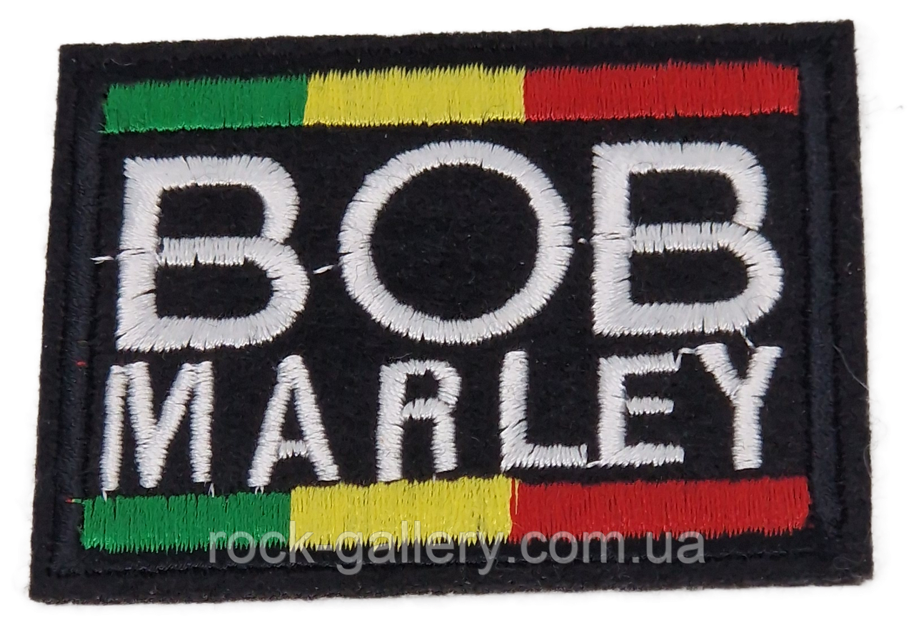Нашивка термо з вишивкою "Bob Marley" 7 см х 5 см