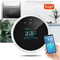 Wi-Fi датчик витоку природного газу TUYA Smart life детектор метану та пропан-бутана з сигналізацією