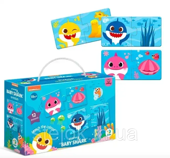 Пазл Dodo "Baby Shark З'єднай кольори", фото 1