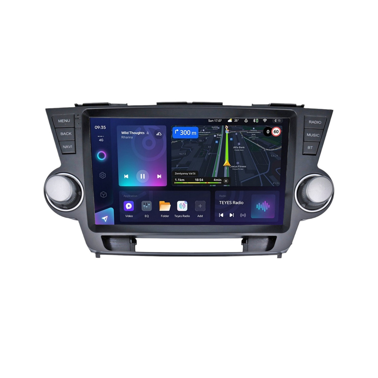 Штатна магнітола серії Teyes CC3L під Toyota Highlander 2 XU40 2007-2013 Kluger 2008-2014 (K2) 10 дюймів, фото 1