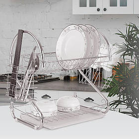 Сушарка для посуду 2-х рівнева Maestro MR-1025-53 - MegaLavka