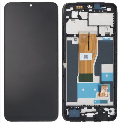 Дисплей (екран) для Realme C33 чорний, оригінал PRC, з рамкою, фото 1