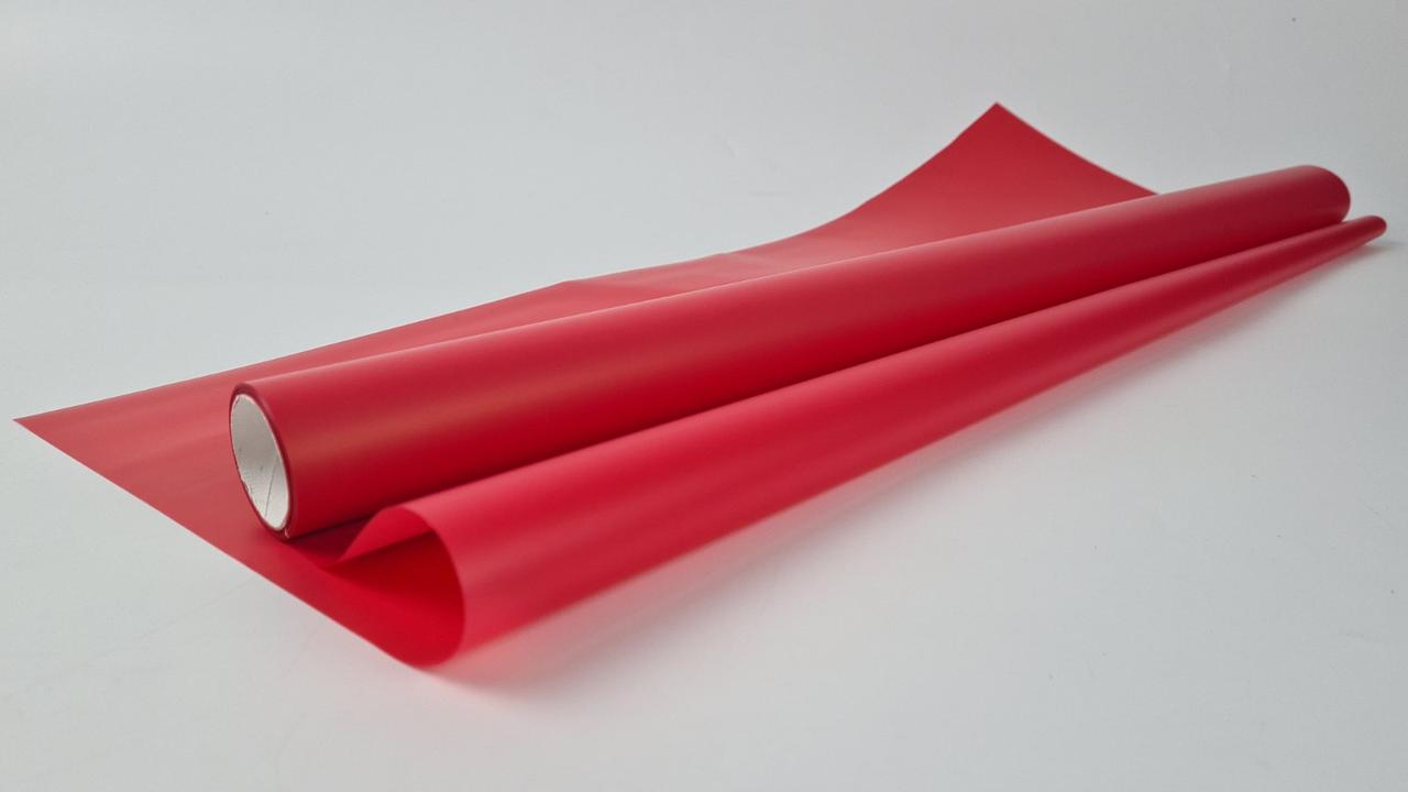 Рулон 8 м тонований матовий (77) плівка для квітів (h660) No815 червоний (1 шт.), фото 1