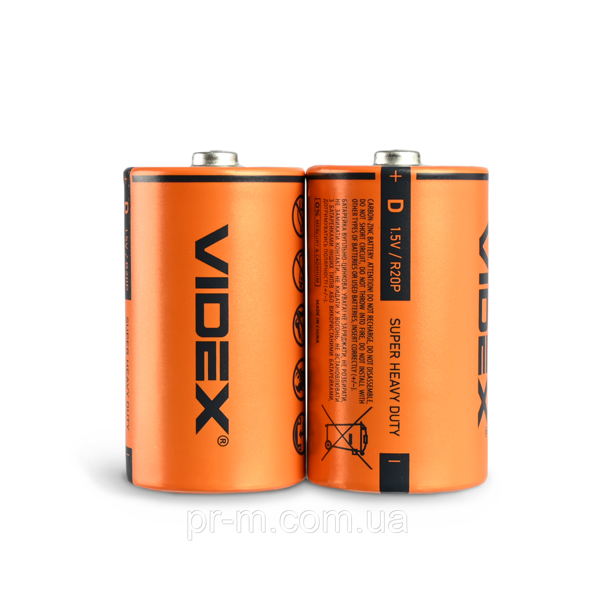 Батарейка VIDEX R20 D 24шт/уп (ціна за 2шт/пара)