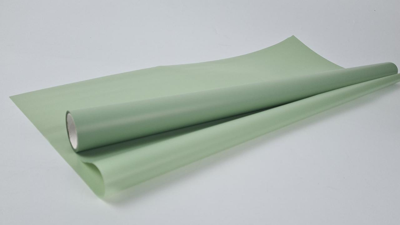 Рулон 8 м тонований матовий (77) плівка для квітів (h660) No816 салотовий (1 шт.), фото 1