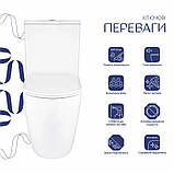 Унітаз підлоговий Qtap Grand Ultra Quiet безобідковий з сидінням Soft-close WHITE QT26228301W, фото 3