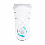 Унітаз підлоговий Qtap Grand Ultra Quiet безобідковий з сидінням Soft-close WHITE QT26228301W, фото 5
