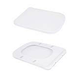 Унітаз підлоговий Qtap Stenava Rimless безобідковий з сидінням Soft-close WHITE QT27228303W, фото 7