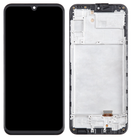 Дисплей (екран) для Samsung A245F Galaxy A24 4G + touchscreen, чорний, OLED, з вузькою рамкою, з передньою, фото 1